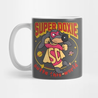 Cute Superhero Super Doxie outta this world Mug